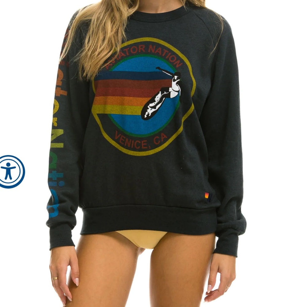 Aviator Nation Crewneck Charcoal